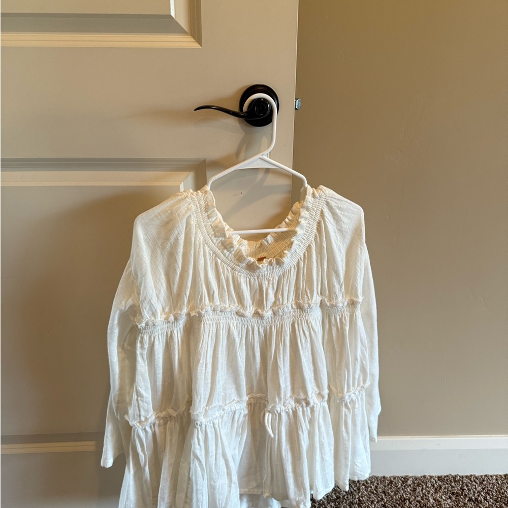 Free People Cream Blouse